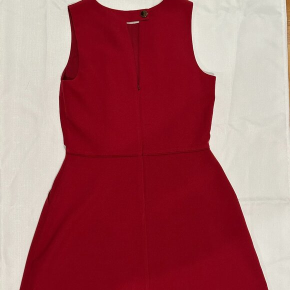 GAP Sleeveless Fit & Flare Dress – Deep Red / Berry - Pockets - Size 6 - Picture 6 of 7